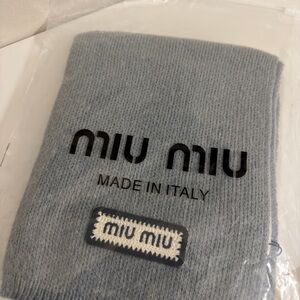 Miu Miu Soft Gray Knit Scarf
